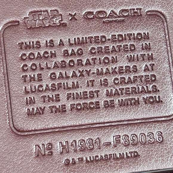 NWT! Coach Star Wars X Town Tote With Glitter Logo - Picture 8 of 12